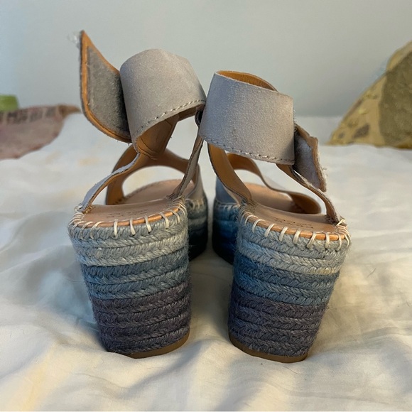 Frye & Co. Blue Ombre Espadrille Wedge Sandals - Picture 5 of 6